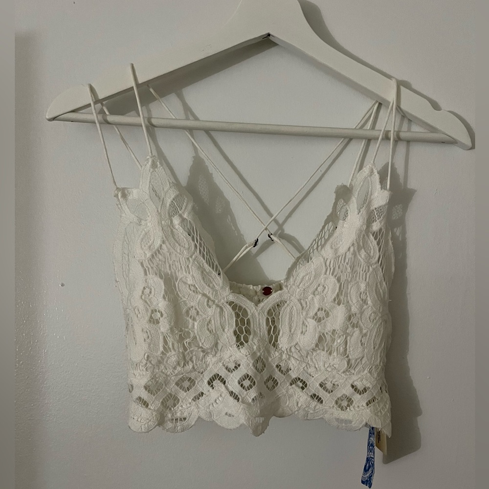 Free people bralettes white